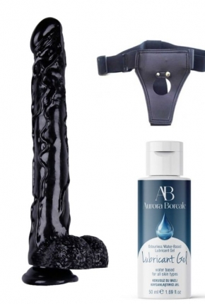 Belden Balamal Kayganlatrc Set Noctis 42cm Siyah Dildo No:44